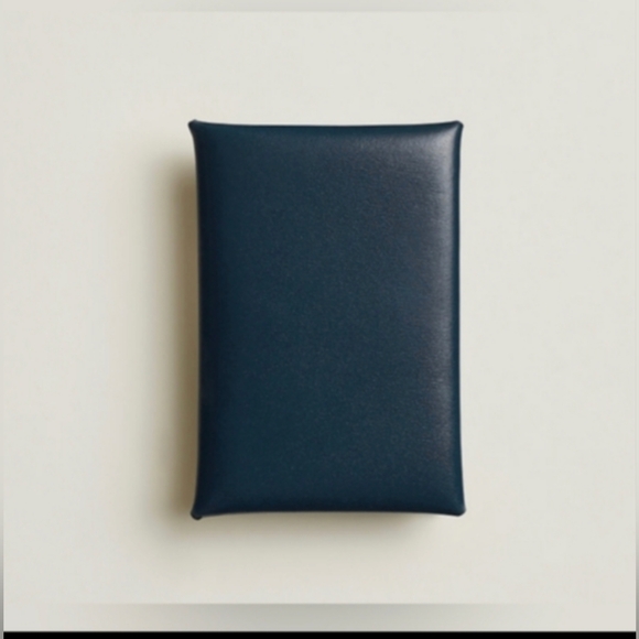 NEW! Handmade Thin FAUX Leather Foldover Card Holder Black/White Antique Gold - Picture 7 of 7